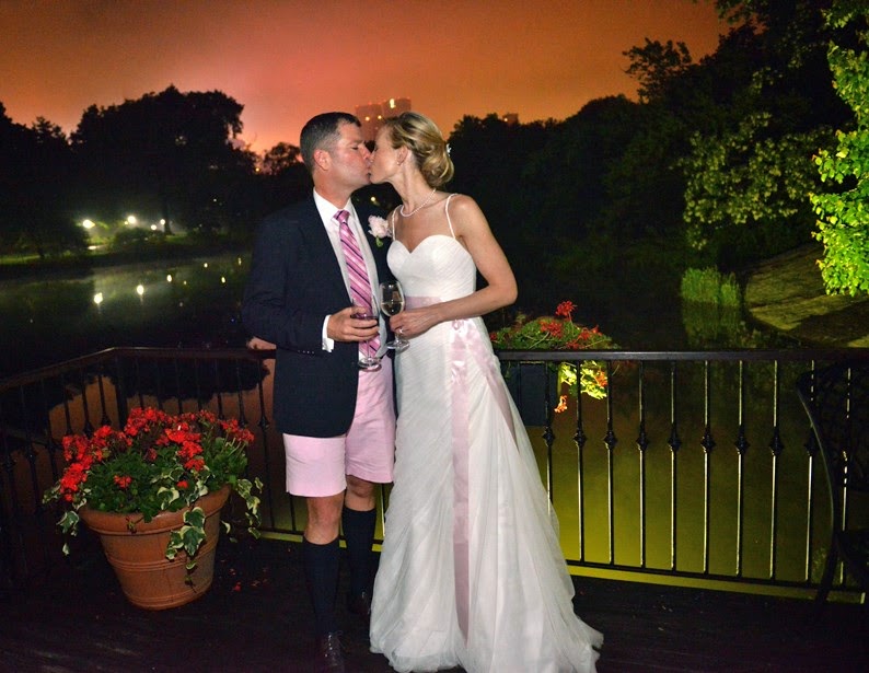 Nighttime portrait outside on the terrace – Boathouse by: Steve Worth Photography