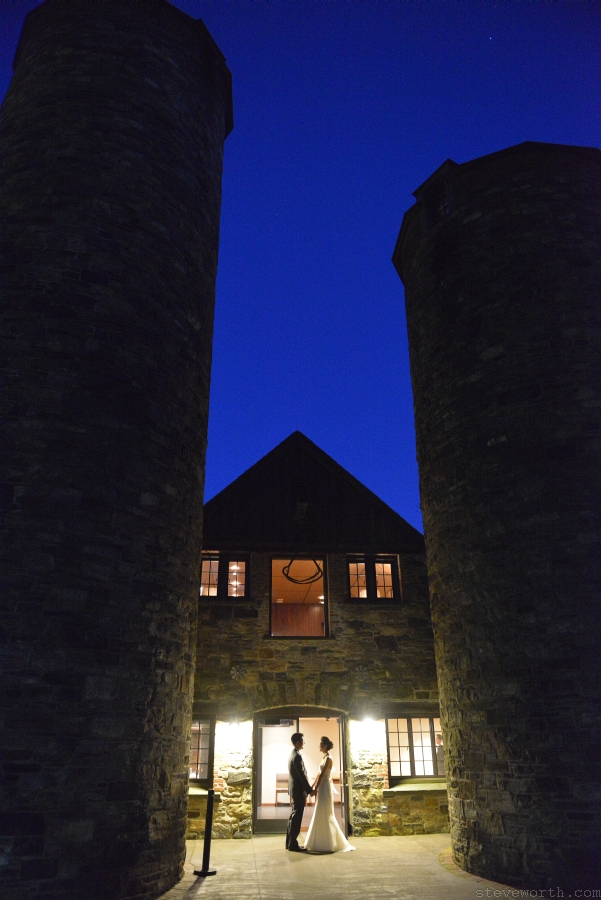 Carol and Jason Night Shot behind the Silos by: Steve Worth Photography