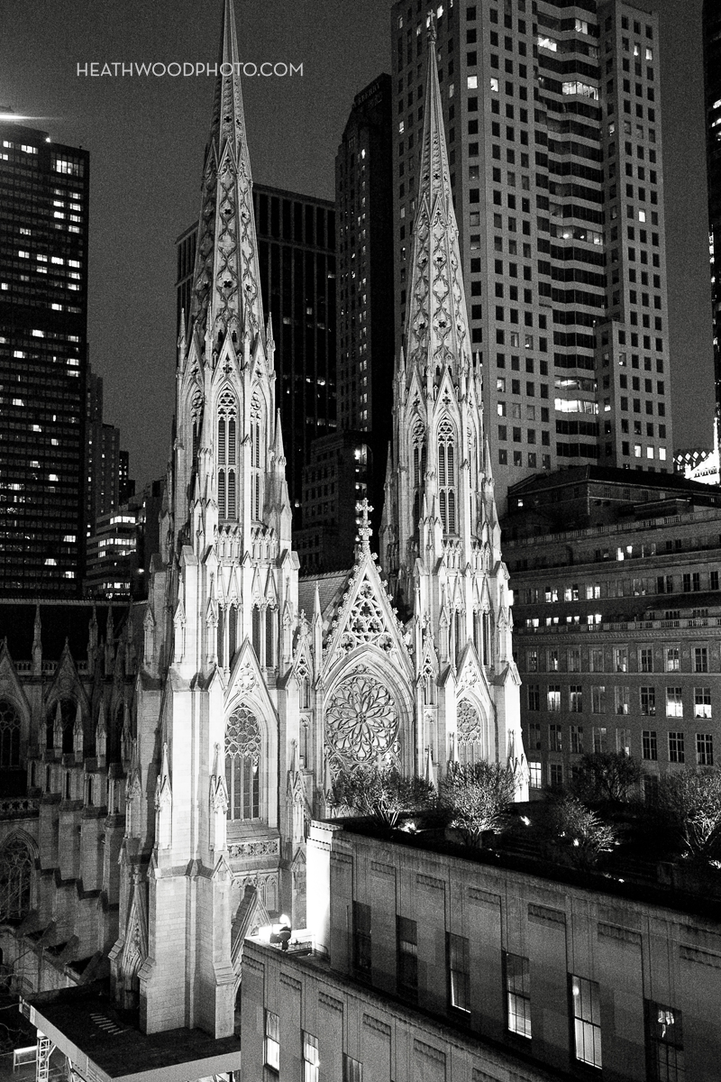 Nighttime view from rooftop lounge deck by: Heathwood Photo