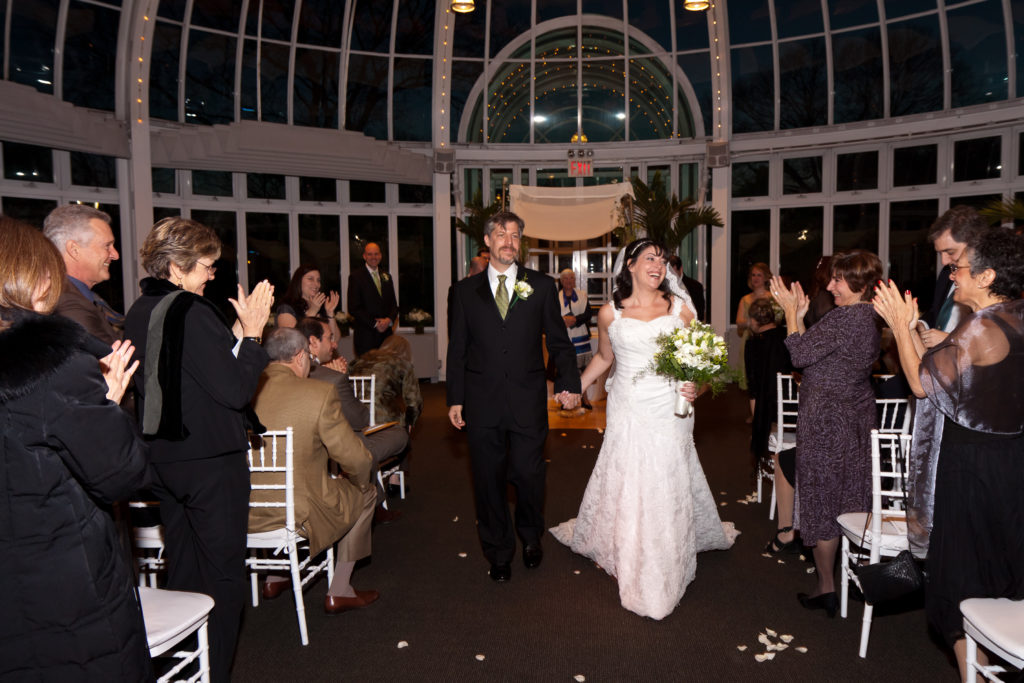 Just married in the Sun Room by: Robert London Photography