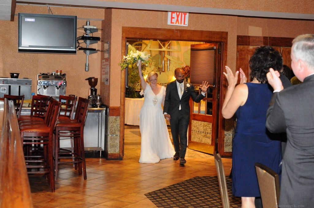 Dannie and Ben making their Entrance to Reception by: Steve Worth Photography