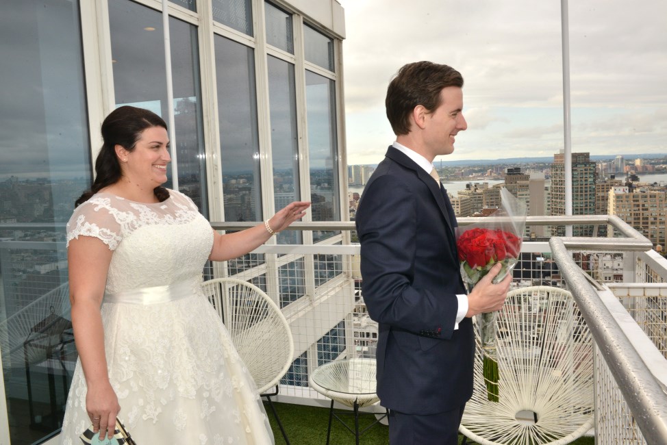 First Look on the Rooftop by: Steve Worth Photography