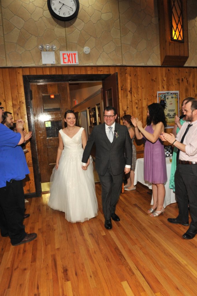 Bride and Groom make their entrance to Reception by: Steve Worth Photography