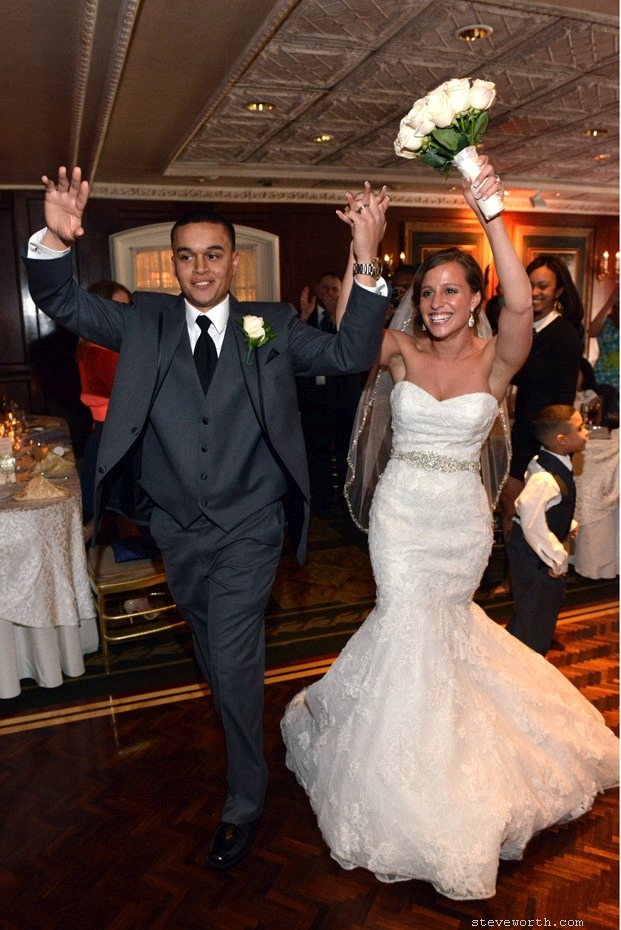 Frankie and Jenny enter the reception by: Steve Worth Photography