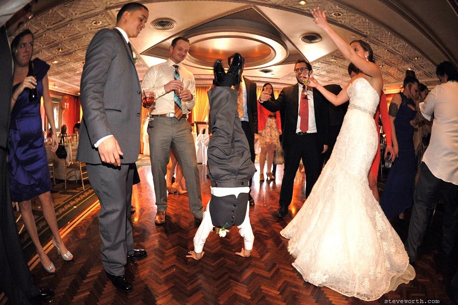Frankie and Jenny on the dance floor with Ring Bearer by: Steve Worth Photography