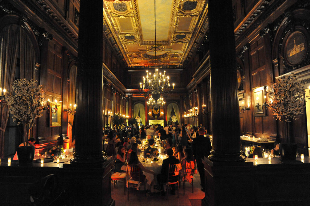 Ballroom at night, party in progress by: Steve Worth Photography