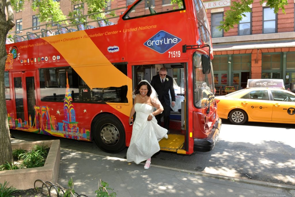 Arrival via Double Decker Bus by: Steve Worth Photography
