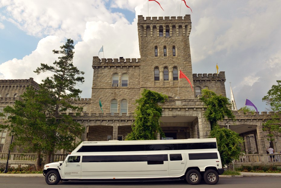 Limo in Front of Castle by: Steve Worth Photography