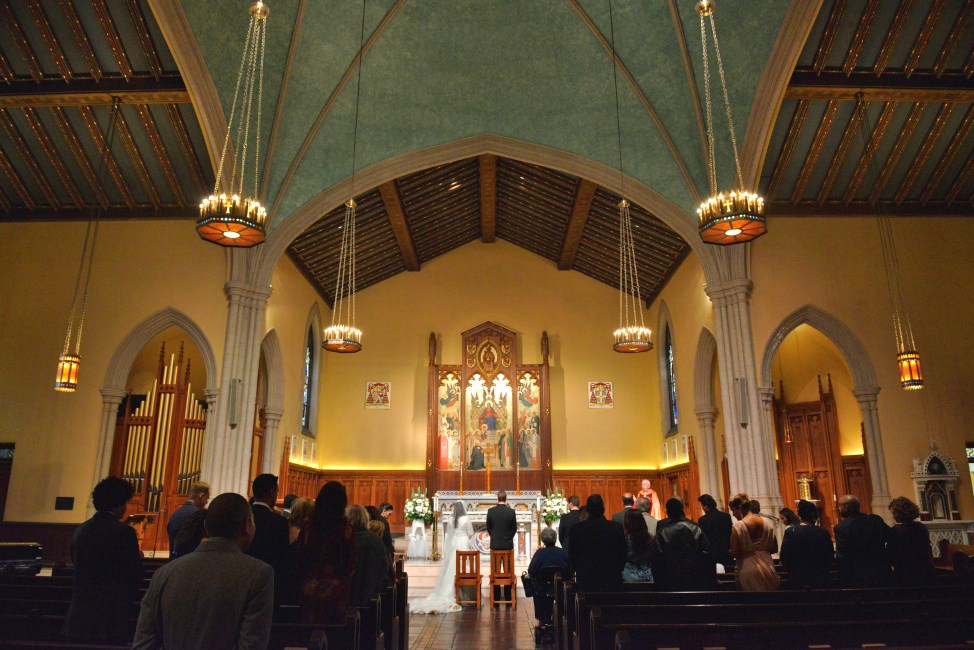 Ceremony in Progress from back of Church by: Steve Worth Photography