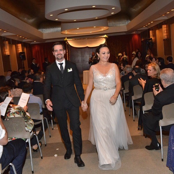 Walking back up the Aisle by: Steve Worth Photography